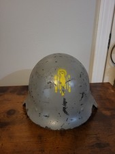 Spanish Civil War Era M1926 M26 Francoist Era Helmet w/ Stencil & Liner picture