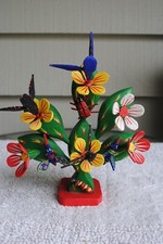 Vtg Alebrijes Oaxaca Wood Carving Hummingbirds Bugs Cactus Feliciano Santiago picture