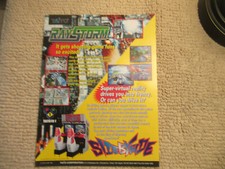 Original 1996 11- 8'' ray storm side by side taito ARCADE VIDEO GAME FLYER     picture