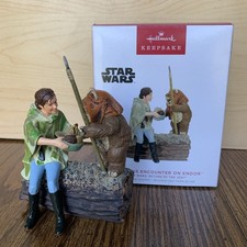 2023 Hallmark Ornament   A CURIOUS ENCOUNTER ON ENDOR  Star Wars RETURN OF JEDI picture