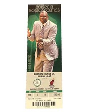 Celtics 2013 NBA Ticket - Heat 23rd Straight Win Lebron 37 Pts Jeff Green 43 Pts picture