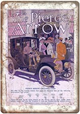 1908 Pierce Arrow Vintage Automobile Ad Retro Look Metal Sign AM8479 picture