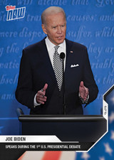 2020 Topps Now Election Card #2 Joe Biden 1st Debate Donald Trump Kamala Harris picture