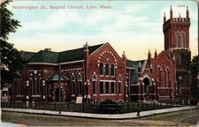 Washington St. Baptist Church Lynn Mass Divided Back Antique Postcard Unused UNP picture