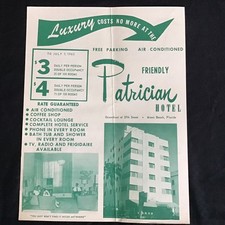 Patrician Resort Motel Oceanfront 37st Ad Flyer Street Miami Beach Florida 1960 picture
