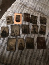 Collection of 13 antique tintype (ferrotype) photographs from 1800’s picture