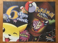 1999 Pokemon TV Series Vintage Print Ad/Poster Kids WB Pikachu Ash Official Art picture