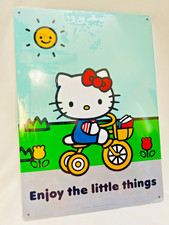 BNWT HELLO KITTY SANRIO ENJOY THE LITTLE THINGS CUTE TIN METAL SIGN 8.5