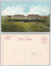 Fort Ontario Oswego NY Postcard - Mezzochrome Military Parade Ground picture