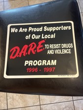 DARE To Keep Kids Off Drugs Sign Vintage 11”x9” picture