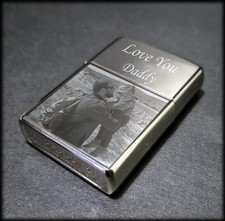 Zippo High Polish Champagne Lighter | Personalized  with Photo & Text of Choice picture