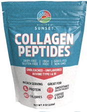 Divided Sunset Collagen Peptides Powder Mix, Unflavored - Unbleached, 8 oz picture