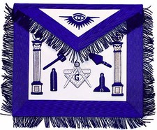 TOP QUALITY MASONIC REGALIA MASTER MASON WORKING TOOLS BLUE APRON picture