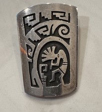 Sterling Silver Kokopelli Bolo Tie Slide, Signed, 926 picture