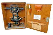 Keuffel & Esser Transit w/ Built In Compass and Case with the Key for Case Lock picture