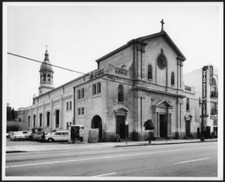 Exterior view of St. Vibianas Cathedral 1960-1970 California Old Photo picture