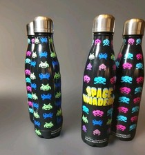 Taito Atari SPACE INVADERS ALUMINUM Water BOTTLE 4 Pack Set New NIB picture