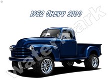 1952 Chevy 3100  Metal Sign 9