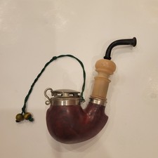 Antique Real Briar Smoking Pipe with Lid Made In Czechoslowakia picture