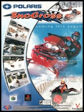 Polaris Sno Cross Snowmobile 2000 -print ad / mini-poster-Game room art décor picture