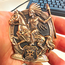 Pontiac Police -Native American on Horseback Bronze - challenge coin  picture
