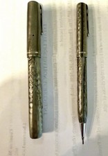 VTG Set Esterbrook Transitional Pearl Gray Fountain Pen & Mech Pencil 2668 M nib picture
