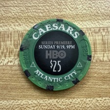 Caesars Atlantic City $25 Chip Boardwalk Empire Series Premiere - Rare & Vintage picture