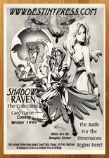 1999 Shadow Raven Card Game Vintage Print Ad/Poster Retro Fantasy CCG TCG Art picture
