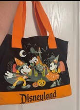 Disneyland Resort Mickey & Minnie Mouse Halloween Large Tote Bag Black/Orange picture