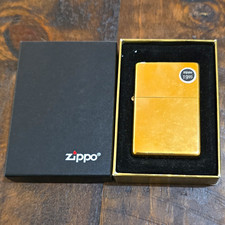 Zippo Brass Case Flip-Top Lighter with Zippo Box Papers Bradford PA 1995 Sticker picture