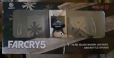 Far Cry 5 Mason Jar Mugs and Bottle Opener 16 oz Set of 2 Target Limited Edition picture
