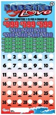 NEW pull tickets LOBSTER LOVE CASH BOARD - 30 WINNERS picture