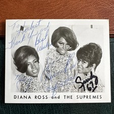 (BF4) DIANA ROSS AND THE SUPREMES VINTAGE SIGNED AUTOGRAPHS AMERICAN GIRL GROUP picture