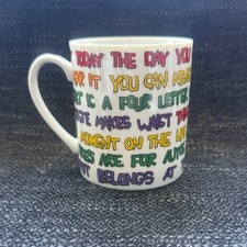 VTG FUN Novelty Colorful Text Mug 1981 made in San Francisco picture
