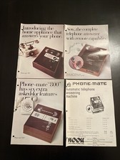 Original 1973 Phone-Mate Telephone Answerer Sales Sheets Brooke Dist. 400 800 picture