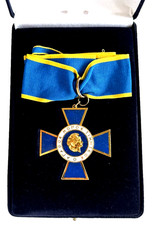 Original Greek Order of Honour Commander Cross 3rd Class Silver Enamel w/ Case picture
