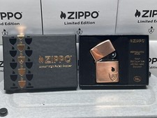 Zippo Lighter Limited Edition Solid Copper Case Armor Lighter, Black Insert NEW picture