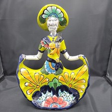 DAY OF THE DEAD Skeleton Catrina DANCER Talavera 11