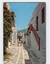 Postcard Picturesque street Paros Greece picture