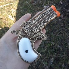 Denix Replica Non-Firing 1866 Double Barrel Derringer Brass Construction & Grips picture