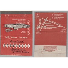 Matchbook Cover Peggy Lester's Stonewood Restaurant & Cocktail Lounge Downey CA picture