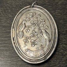 925 Sterling Silver Vintage Towle 1972 Cross Leaf Birds Ornament 26.5g picture