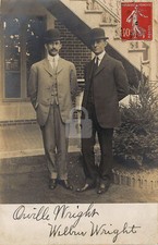 ORVILLE & WILBUR WRIGHT 1908 Signed  RPPC Postcard Copy picture
