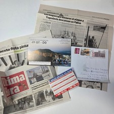 1999 Ultima Hora Newspaper Yugoslavia War Philippine Sea Mallorca QSL Card Set picture