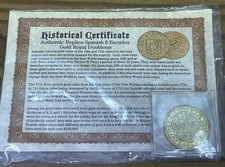 VINTAGE Spanish *Replica*  Gold Doubloon Historical Museum Replica picture