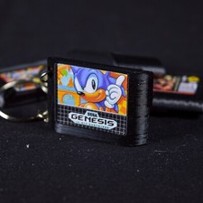 Genesis Cartridge Sega Keychain 3D Printed Fan Art picture