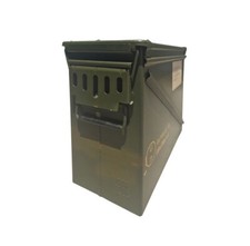 USGI M548 (20mm) Ammo Can – Military Steel Box Ammo Storage - Used picture