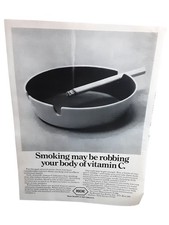 1976 Roche Vitamin C Smoking Cigarette Ashtray Vintage Health Print Ad picture