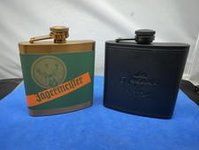 2/ Jagermeister &Adventure Is Out There 5oz Flask   Metal Liquor Pocket Flask picture