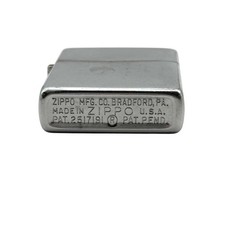 1953-1954 Zippo Regular Chrome Windproof Lighter D X Insert Worn Emblem Vintage picture